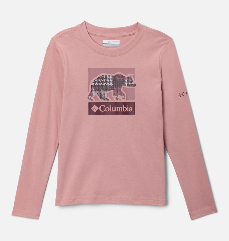 Girls' Hazeldel Hill Long Sleeve Graphic T-Shirt, Color: Eraser Pink, Barely Printed, image 1