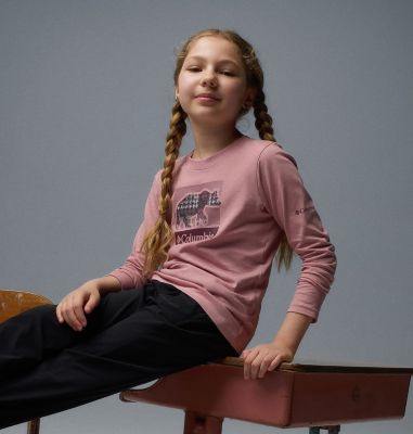 Hazeldel Hill Longsleeve mit Grafik für Mädchen, Color: Eraser Pink, Barely Printed, image 3