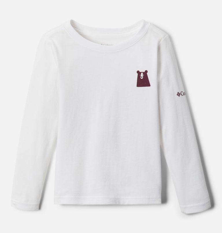 Thumbnail: Girls' Toddler Hazeldel Hill LS Graphic Tee, Color: White, Winterlands, image 1