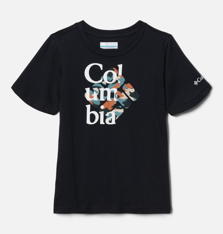 Boy's Basin Ridge Organic Cotton Graphic T-Shirt, Color: Black, Interlace Camo, image 1