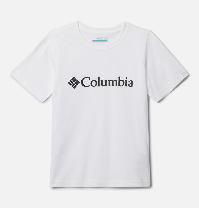 Thumbnail: Boys' Basin Ridge Short Sleeve Graphic T-Shirt, Color: White, Gem Columbia, image 1