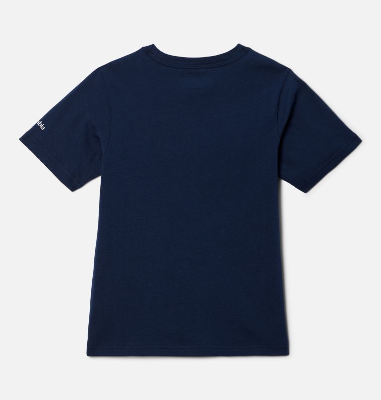 Boys' Basin Ridge Short Sleeve Graphic T-Shirt, Color: Collegiate Navy, College Life, image 2