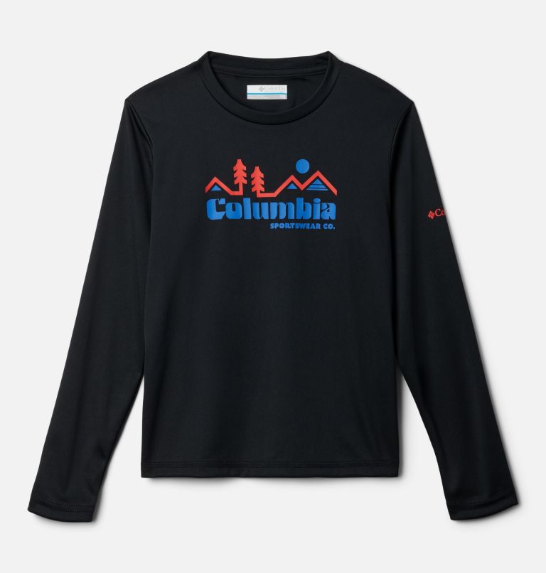 Grizzly Peak LS Graphic Tee, Color: Black, Peaked Badge, image 1