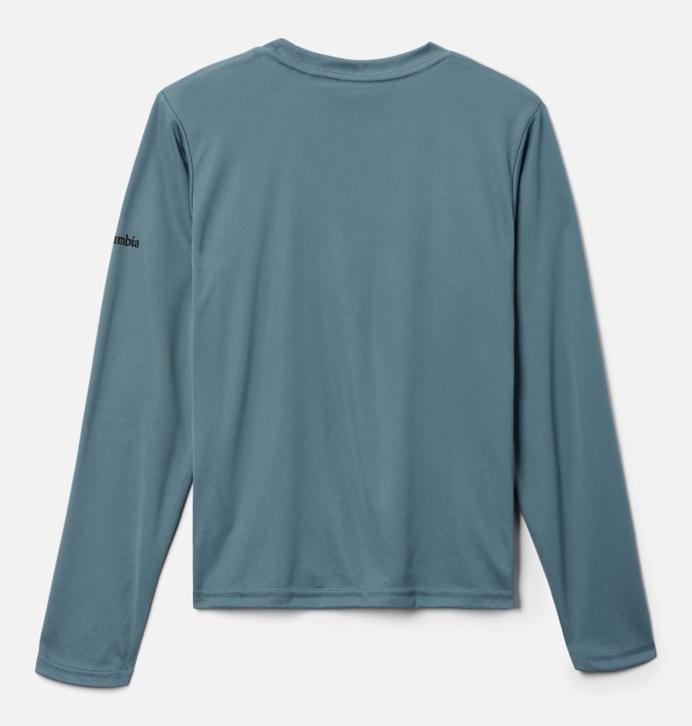 Thumbnail: Boys' Grizzly Peak Long Sleeve Graphic T-Shirt, Color: Metal, Line Scape, image 2