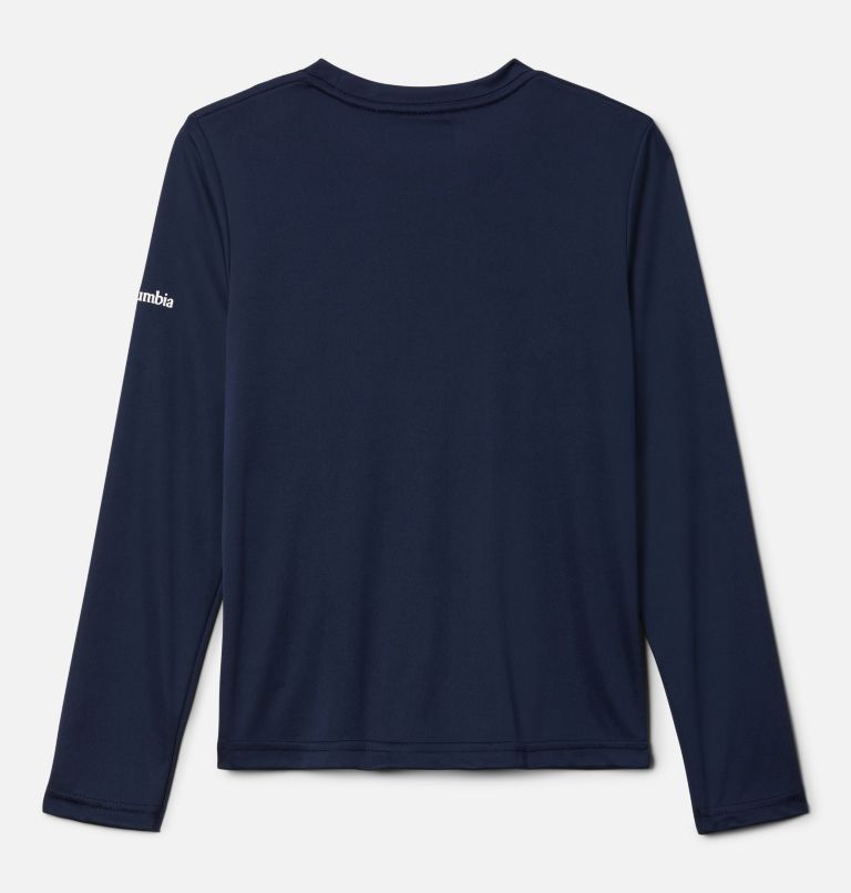 Thumbnail: Boys' Grizzly Peak Long Sleeve Graphic T-Shirt, Color: Collegiate Navy, Line Scape, image 2
