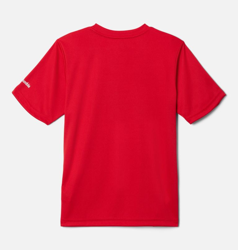 Thumbnail: Boys' Edisun Trail Graphic T-Shirt, Color: Mountain Red, Outdoor Camo, image 2