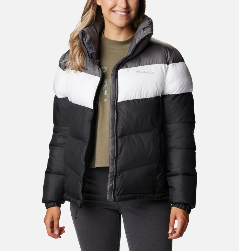 Women's Puffect Color Blocked Jacket, Color: Black, White, City Grey, image 7