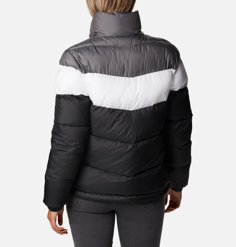 Women's Puffect Color Blocked Jacket, Color: Black, White, City Grey, image 2