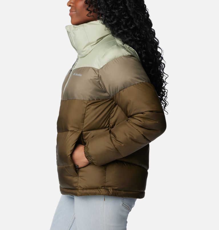 Puffect Color Blocked Jacket | 319 | XS, Color: Olive Green, Stone Green, Safari, image 3