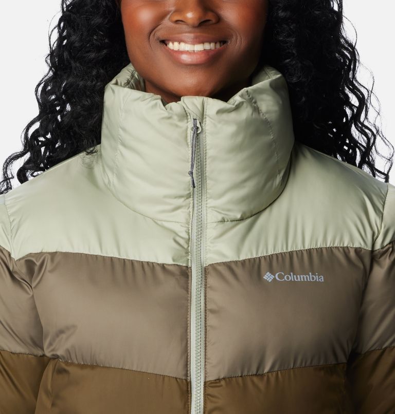 Olive Green Hoodie Puffer Jacket for Women