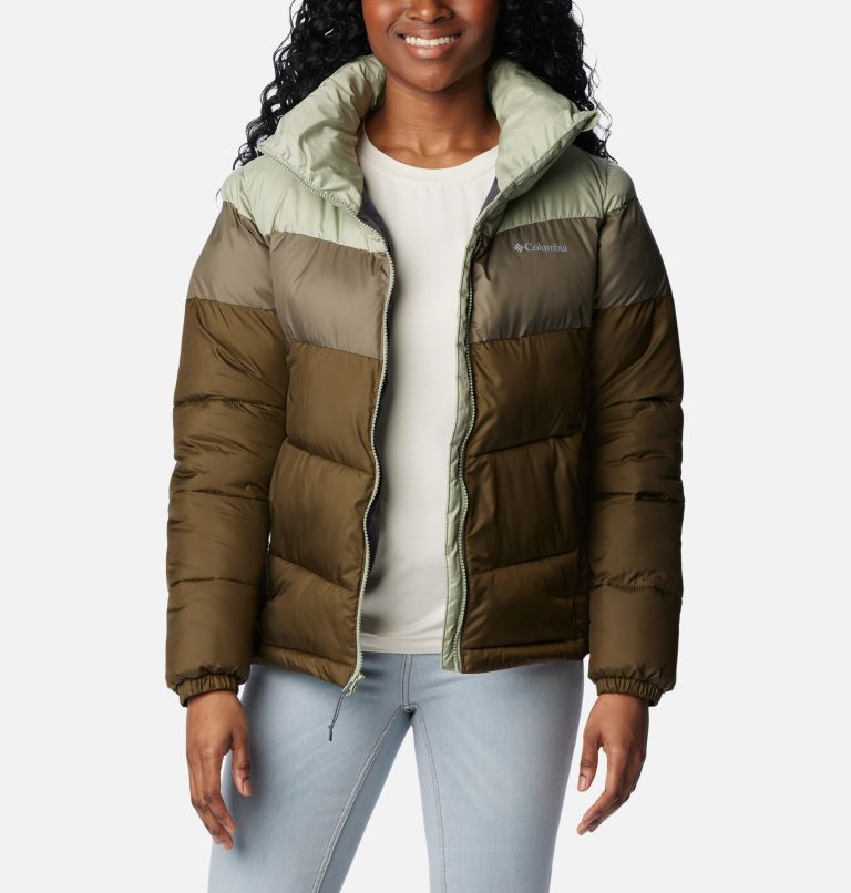 Puffect Color Blocked Jacket | 319 | XS, Color: Olive Green, Stone Green, Safari, image 7