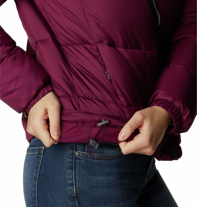Chaqueta con bloques de color Puffect para mujer, Color: Marionberry, New Cinder, Shark, image 6