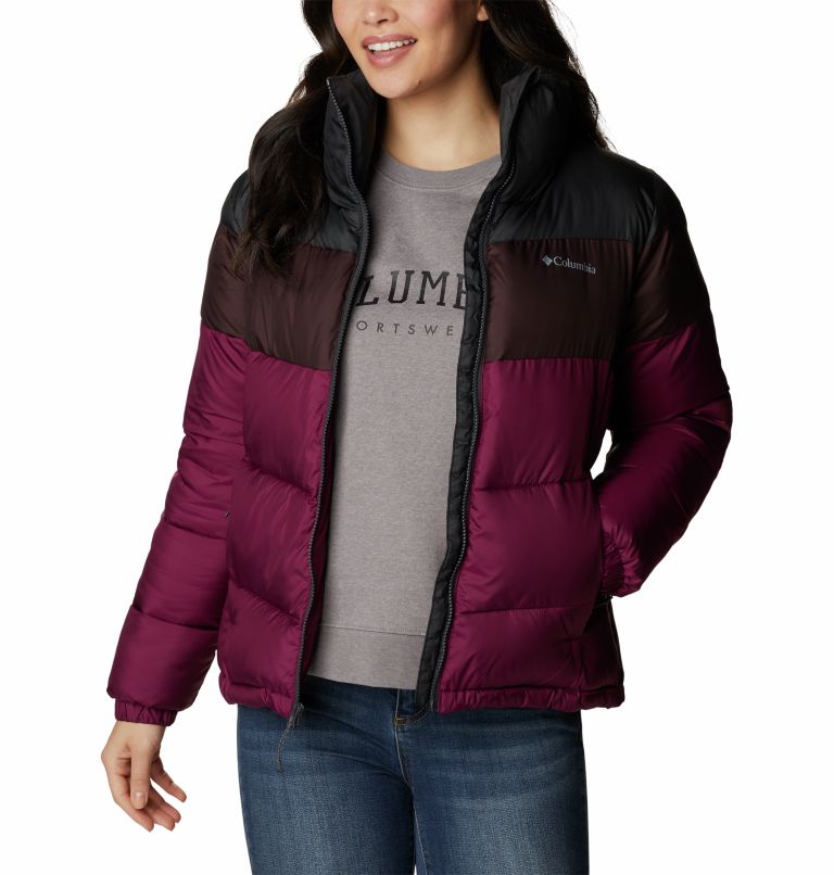Puffect Colourblock Jacke für Frauen, Color: Marionberry, New Cinder, Shark, image 7