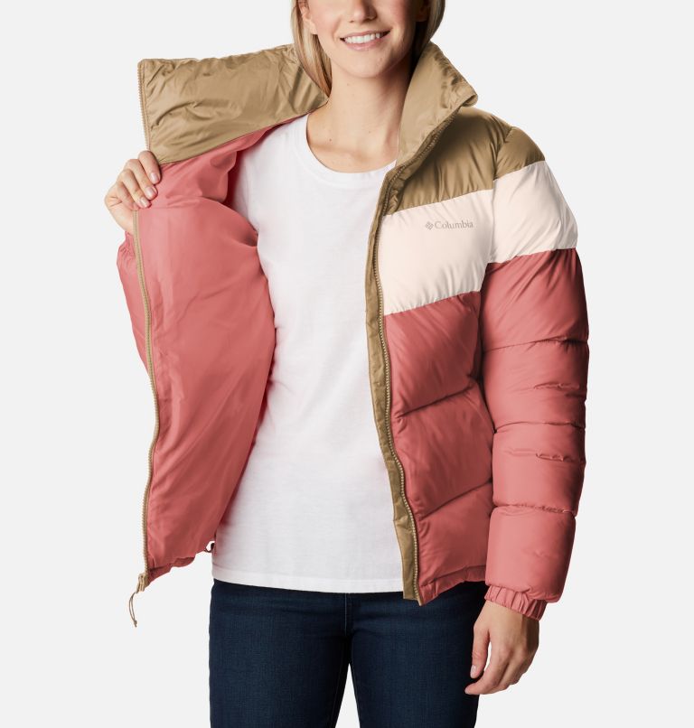 Women's Puffect Colourblock Puffer Jacket, Color: Dark Coral, Peach Blossom, Beach, image 5