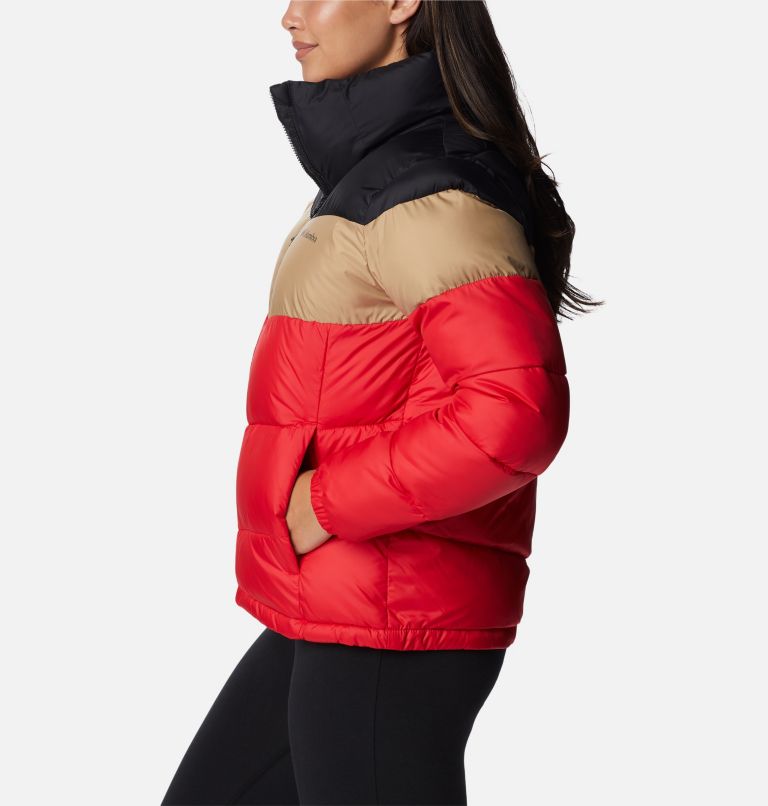 Puffect Color Blocked Jacket | 658 | L, Color: Red Lily, Beach, Black, image 3