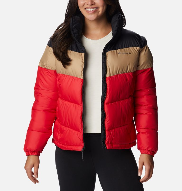Puffect Color Blocked Jacket | 658 | L, Color: Red Lily, Beach, Black, image 6