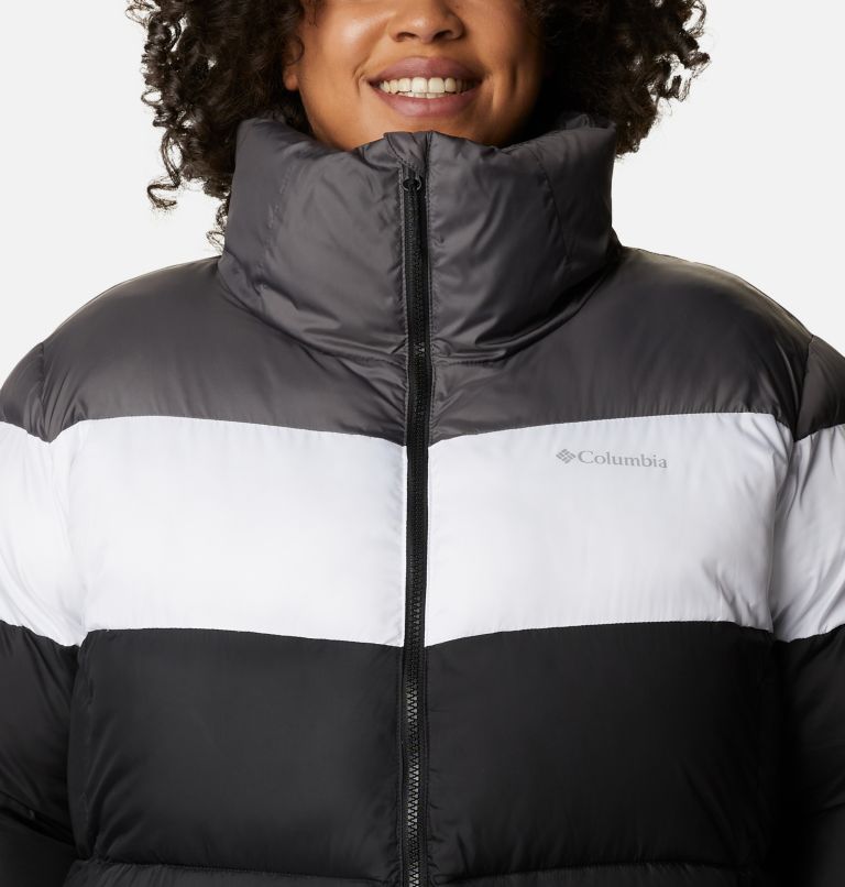 Women's Puffect Color Blocked Jacket - Plus Size, Color: Black, White, City Grey, image 4
