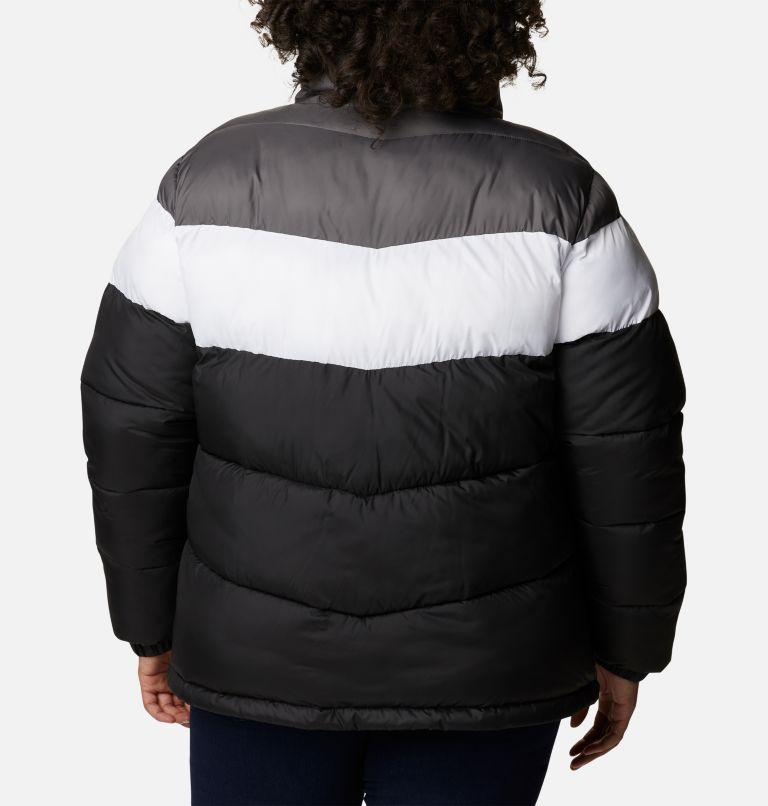 Women's Puffect Color Blocked Jacket - Plus Size, Color: Black, White, City Grey, image 2