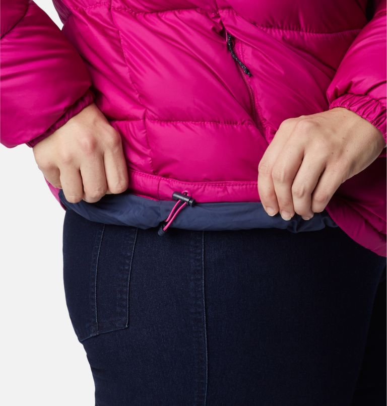 Thumbnail: Women's Puffect Color Blocked Jacket - Plus Size, Color: Wild Fuchsia, Blush Pink, Nocturnal, image 6
