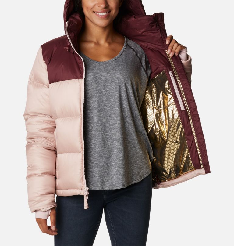 Doudoune en Duvet à Capuche Bulo Point Femme, Color: Mineral Pink Iridescent, Malbec, image 5