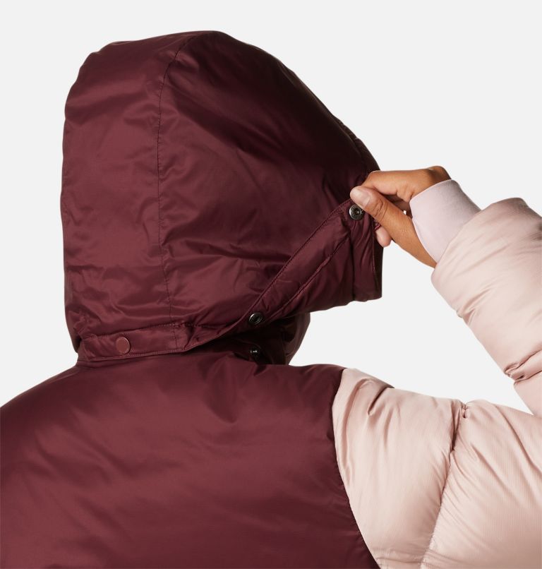 Doudoune en Duvet à Capuche Bulo Point Femme, Color: Mineral Pink Iridescent, Malbec, image 7