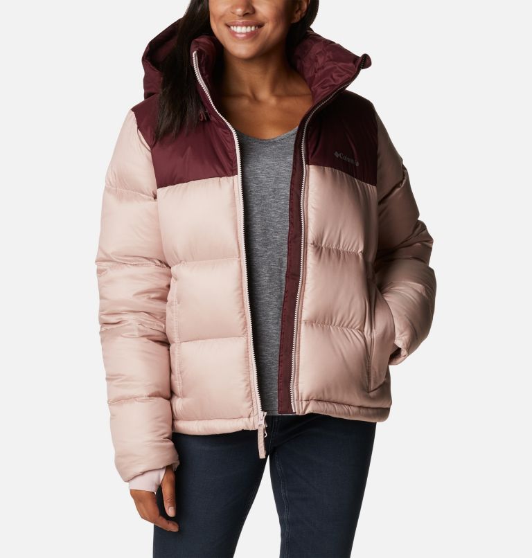 Doudoune en Duvet à Capuche Bulo Point Femme, Color: Mineral Pink Iridescent, Malbec, image 10