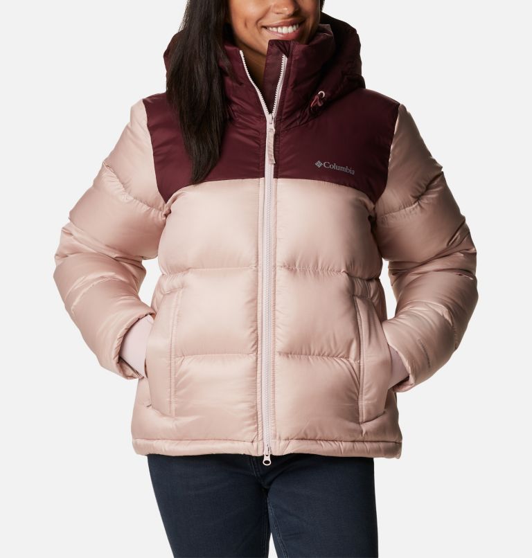 Women's Bulo Point Omni-Heat Infinity Down Jacket, Color: Mineral Pink Iridescent, Malbec