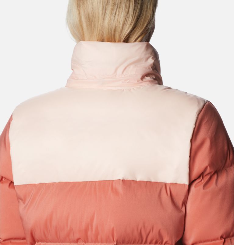 Thumbnail: Women's Bulo Point Insulated Hooded Puffer Jacket, Color: Peach Blossom, Dark Coral Sheen, image 8