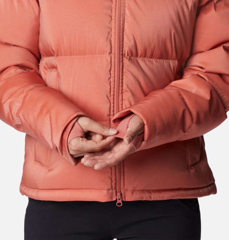 Thumbnail: Women's Bulo Point Insulated Hooded Puffer Jacket, Color: Peach Blossom, Dark Coral Sheen, image 9
