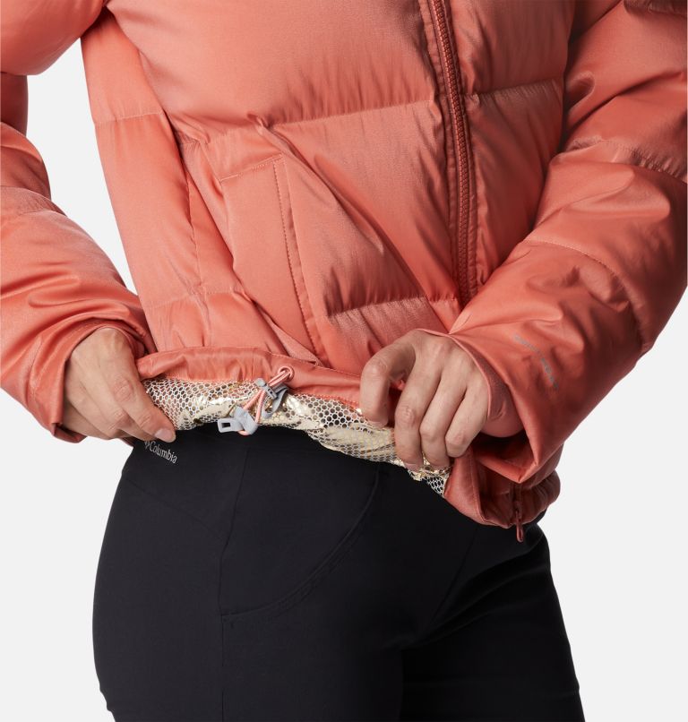 Thumbnail: Women's Bulo Point Insulated Hooded Puffer Jacket, Color: Peach Blossom, Dark Coral Sheen, image 10