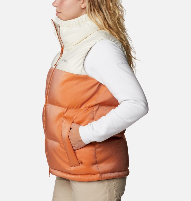 Thumbnail: Women's Bulo Point Down Puffer Vest, Color: Chalk, Warm Copper Sheen, image 3