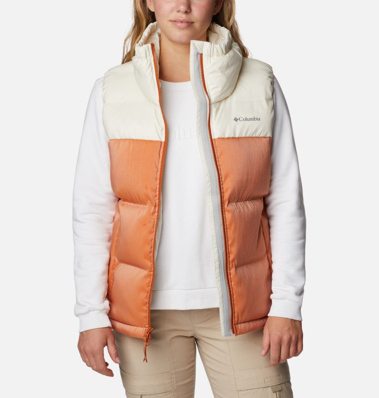 Women's Bulo Point Down Puffer Vest, Color: Chalk, Warm Copper Sheen, image 9