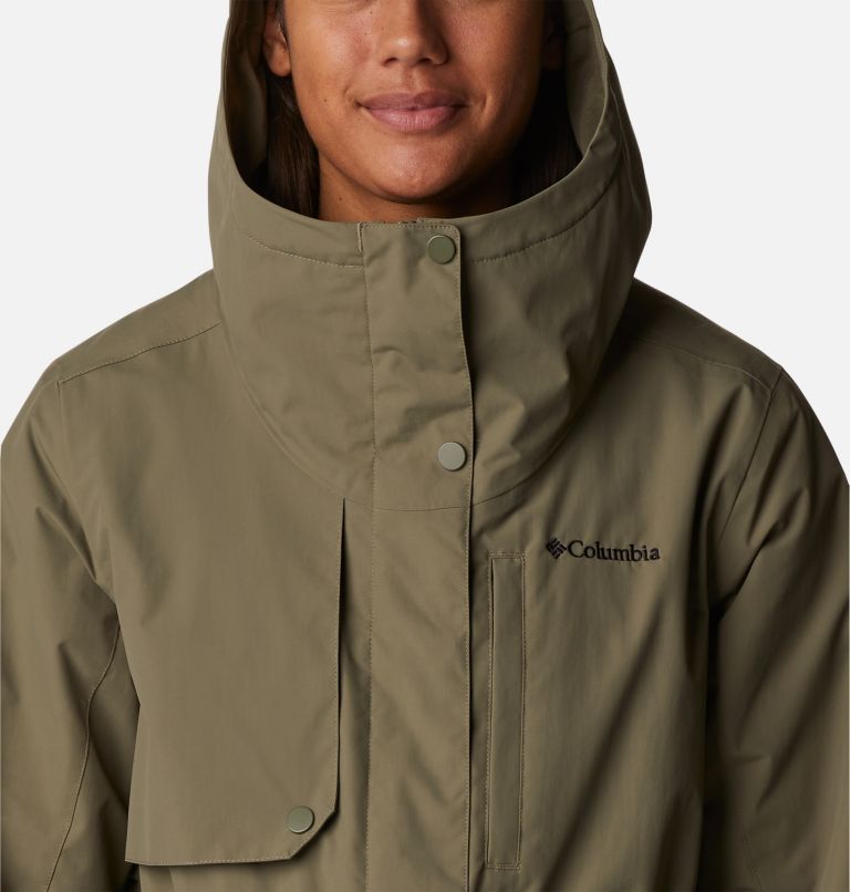 Women's Hadley Trail Rain Jacket, Color: Stone Green, image 4