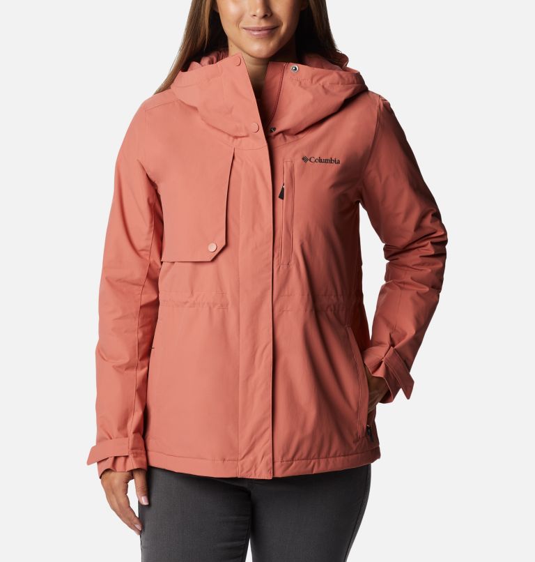 Thumbnail: Women's Hadley Trail Rain Jacket, Color: Dark Coral, image 1