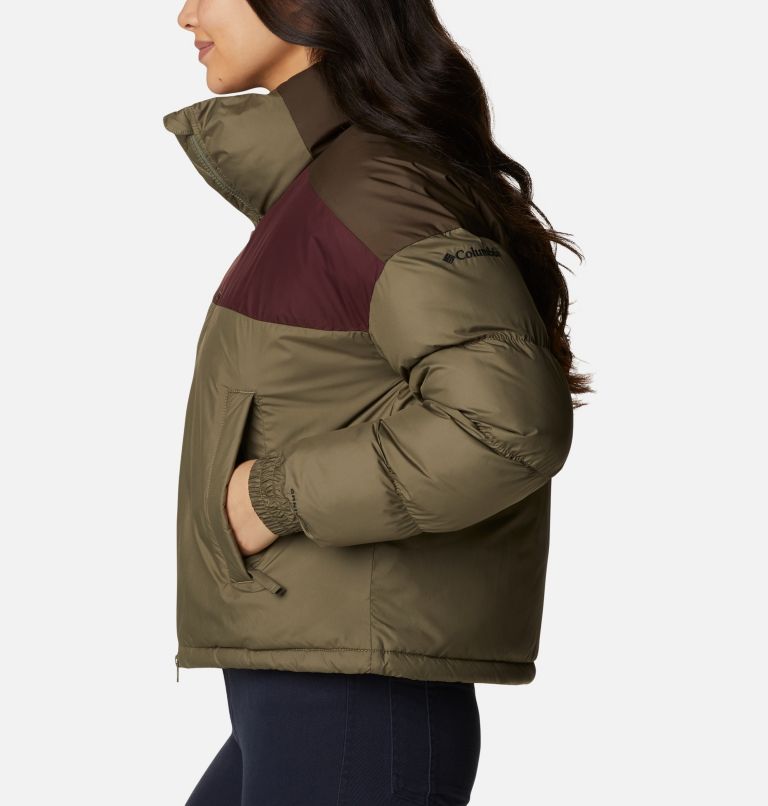 Women's Pike Lake Cropped Jacket, Color: Stone Green, Malbec, Olive Green