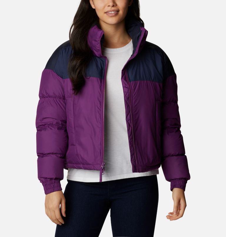 Thumbnail: Women's Pike Lake Cropped Jacket, Color: Plum, Nocturnal, Dark Nocturnal, image 1
