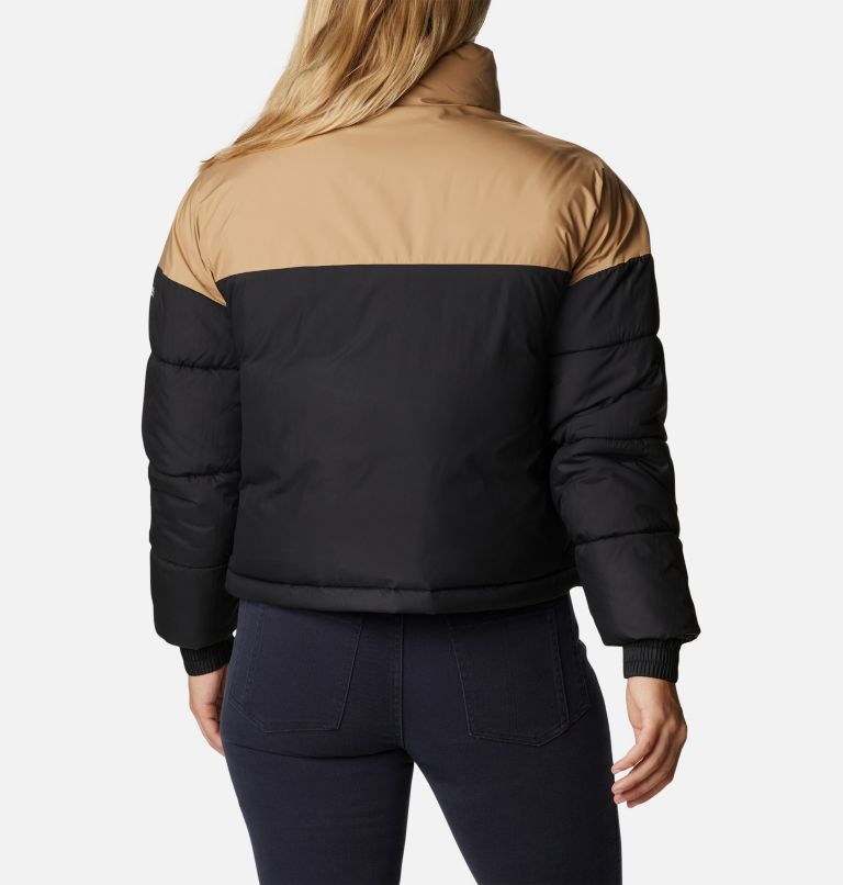 Women's Pike Lake Insulated Cropped Puffer Jacket, Color: Black, Chalk, Beach, image 2
