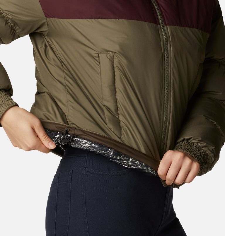 Women's Pike Lake Cropped Jacket, Color: Stone Green, Malbec, Olive Green, image 6