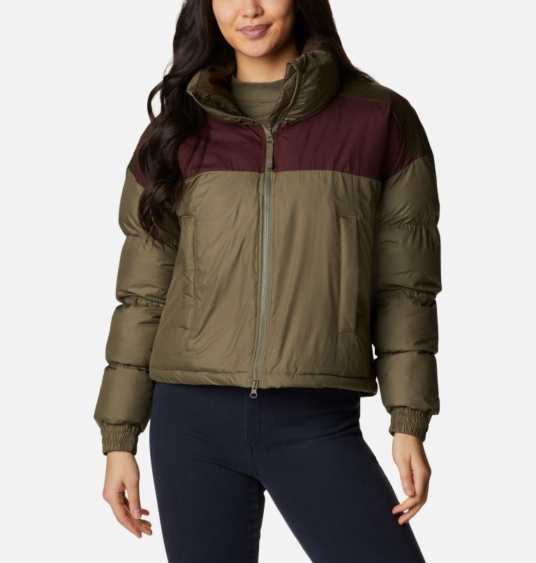 Thumbnail: Women's Pike Lake Cropped Jacket, Color: Stone Green, Malbec, Olive Green, image 7