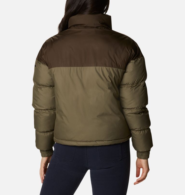 Women's Pike Lake Cropped Jacket, Color: Stone Green, Malbec, Olive Green, image 2