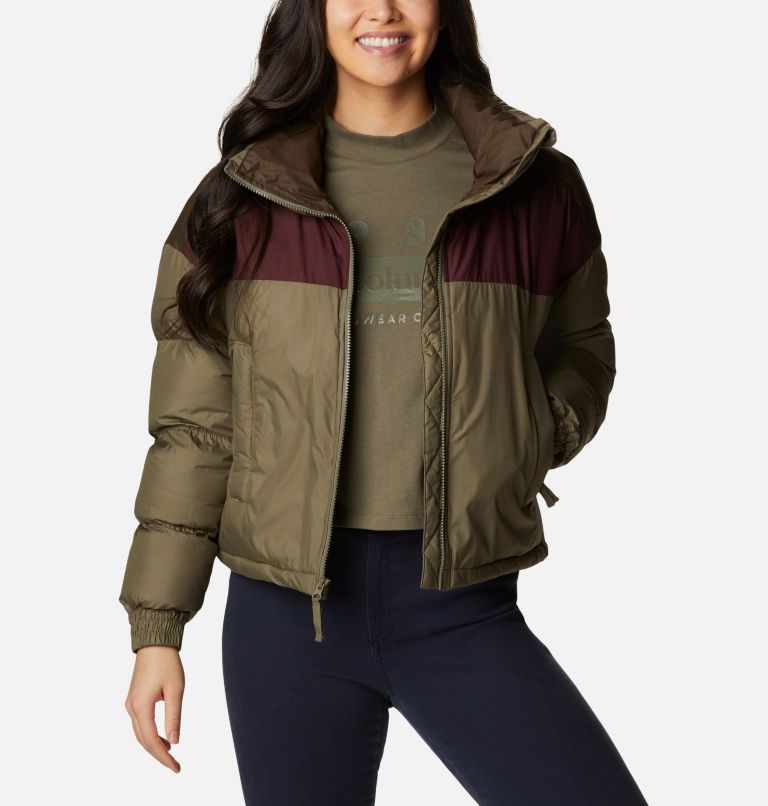 Women's Pike Lake Cropped Jacket, Color: Stone Green, Malbec, Olive Green, image 1