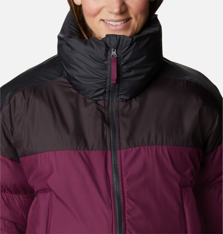 Women's Pike Lake Insulated Cropped Puffer Jacket, Color: Marionberry, New Cinder, Shark, image 4