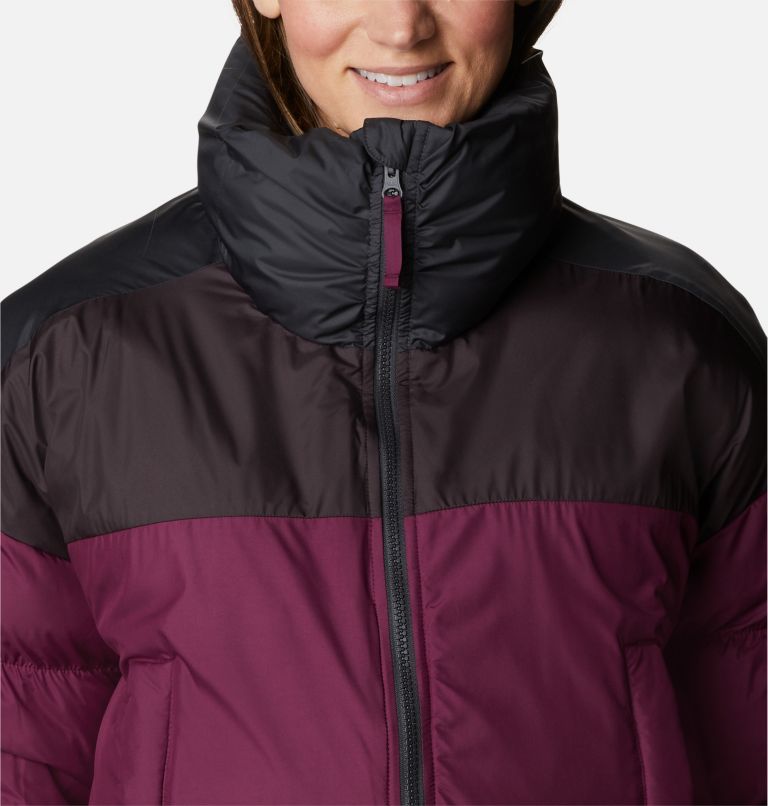 Thumbnail: Women's Pike Lake Insulated Cropped Puffer Jacket, Color: Marionberry, New Cinder, Shark, image 4