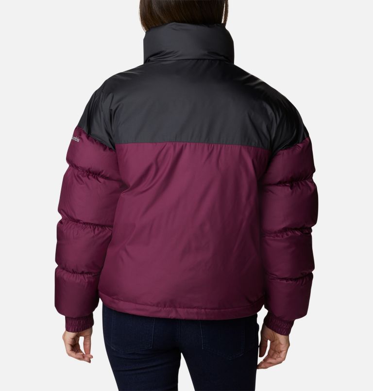 Women's Pike Lake Insulated Cropped Puffer Jacket, Color: Marionberry, New Cinder, Shark, image 2