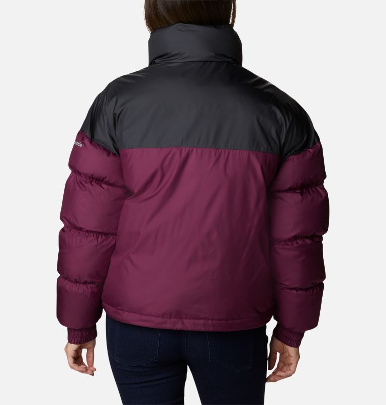 Thumbnail: Women's Pike Lake Insulated Cropped Puffer Jacket, Color: Marionberry, New Cinder, Shark, image 2