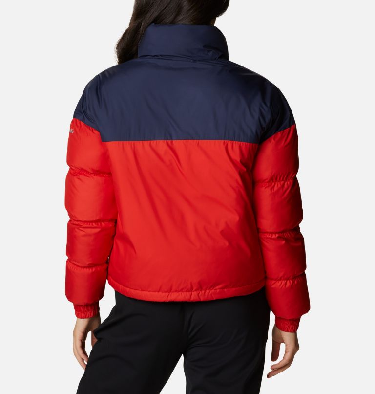 Thumbnail: Women's Pike Lake Insulated Cropped Puffer Jacket, Color: Bold Orange, Chalk, Nocturnal, image 2