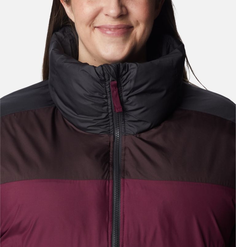 Thumbnail: Women's Pike Lake Cropped Jacket - Plus Size, Color: Marionberry, New Cinder, Shark, image 4