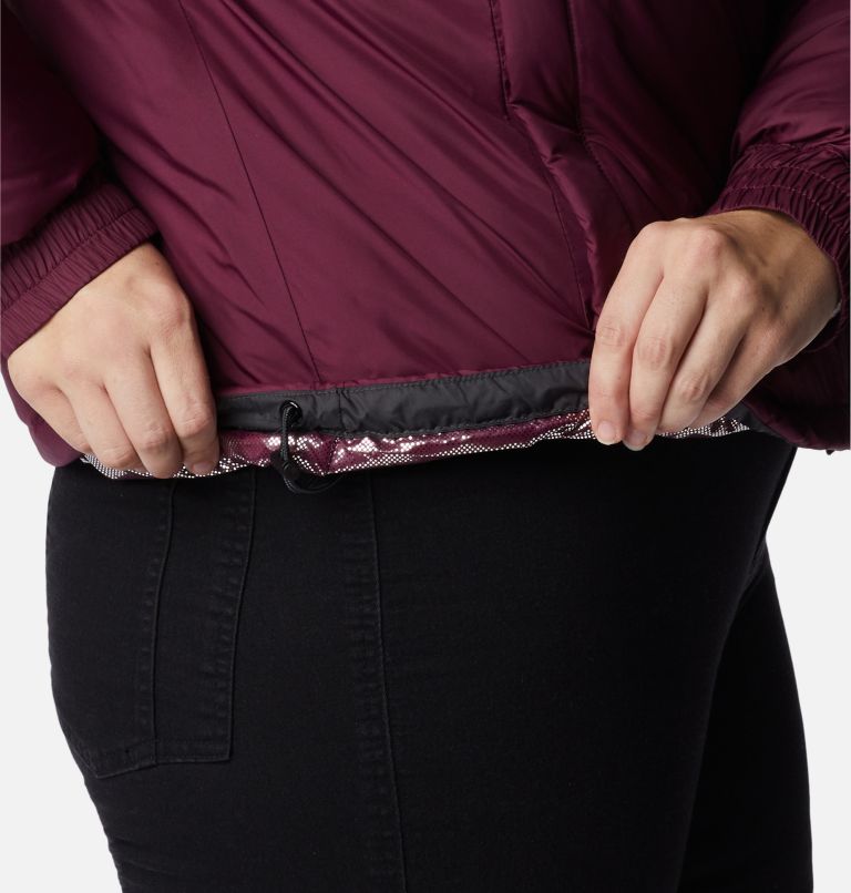 Thumbnail: Women's Pike Lake Cropped Jacket - Plus Size, Color: Marionberry, New Cinder, Shark, image 7