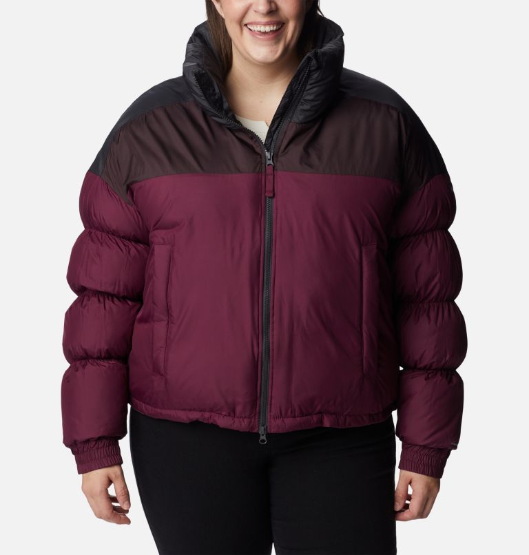 Thumbnail: Pike Lake Cropped Jacket | 616 | 1X, Color: Marionberry, New Cinder, Shark, image 1
