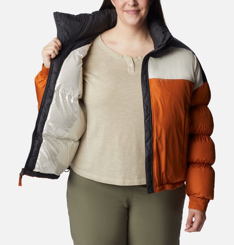 Thumbnail: Women's Pike Lake Cropped Jacket - Plus Size, Color: Warm Copper, Chalk, Shark, image 5